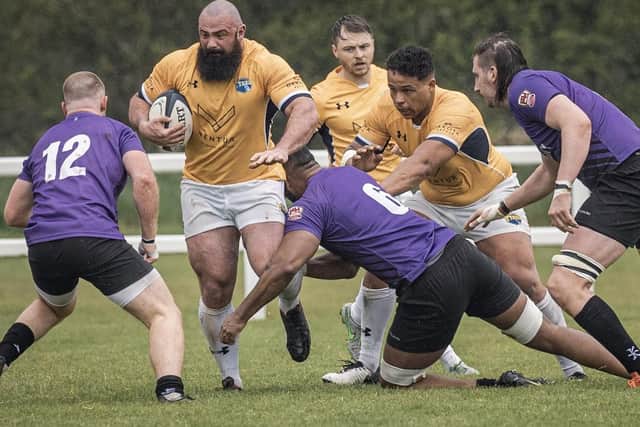 Action from Leeds Tykes’ 20-19 victory over Leeds Beckett University in the Ventur Cup last weekend. Picture: John Ashton.