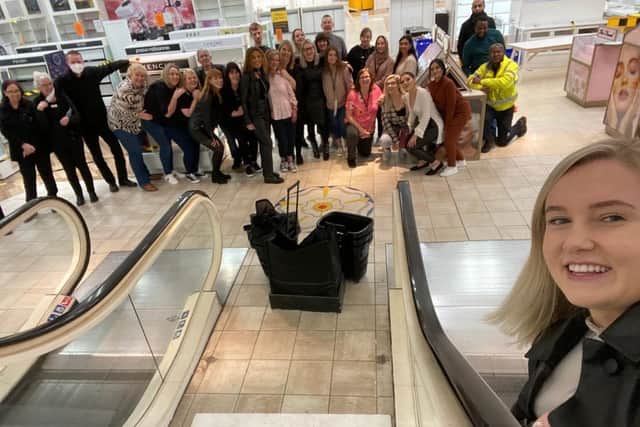 The White Rose Debenhams team on the store's final day.