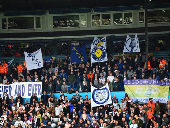 Leeds United fans at Elland Road during the club's centenary celebrations in 2019. Pic: Jonathan Gawthorpe
