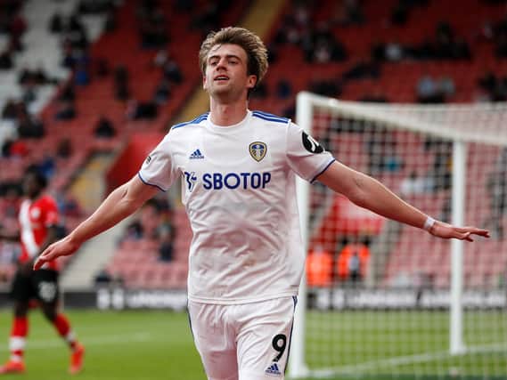 WELCOME BACK - Leeds United striker Patrick Bamford relished the return of fans at St Mary's, where he had a warm welcome and some stick. Pic: Getty