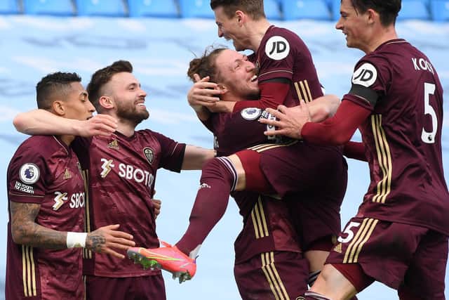 THE AUDACITY - Leeds United stalwart Stuart Dallas decided to go and win the game at Manchester City instead of playing for a point. Pic: Getty