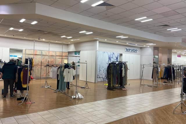 A near empty White Rose Debenhams.
