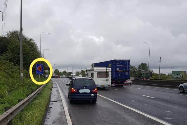 A driver who stopped his car in a live lane of the M62 to change his tyre has been slammed by a motorway officer.
cc Martin Willis