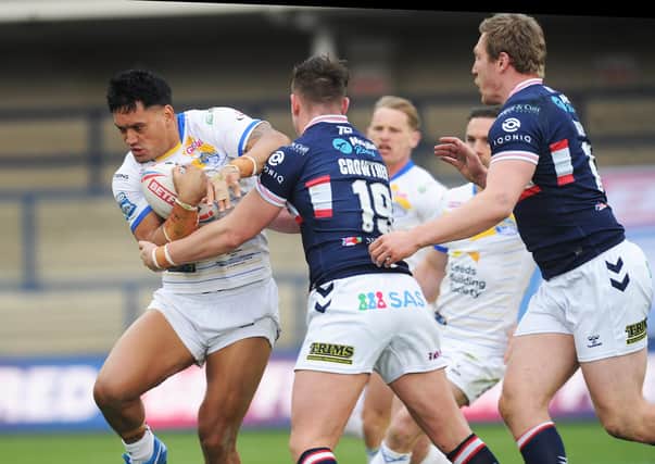 Zane Tetevano is available to play for Leeds Rhinos against Hull FC tomorrow after suspension. Picture: Steve Riding.
