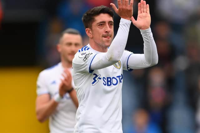 FAREWELL: Leeds United playmaker Pablo Hernandez is given a standing ovation as emotions run high at Elland Road. Photo by Stu Forster/Getty Images.