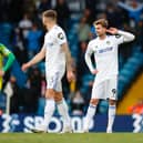 HONEST ASSESSMENT: From West Brom defender Conor Townsend, left, pictured as Leeds United striker Patrick Bamford celebrates scoring from the penalty spot. Photo by Lynne Cameron - Pool/Getty Images.