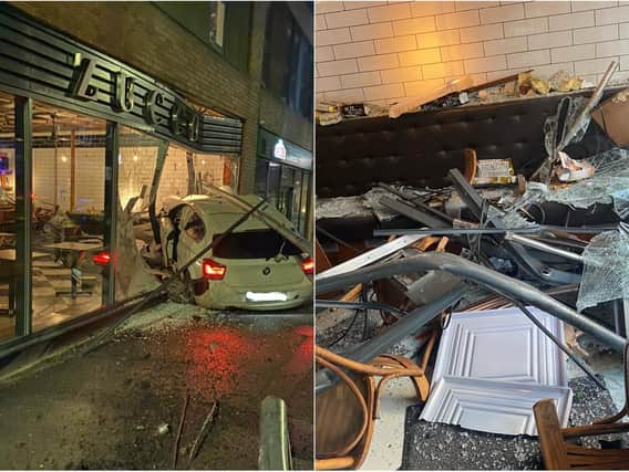 Zucco shared pictures of its smashed up restaurant on social media