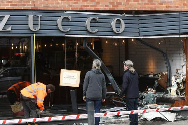 The aftermath damage at Zucco restaurant in Meanwood (photo: Gary Longbottom)