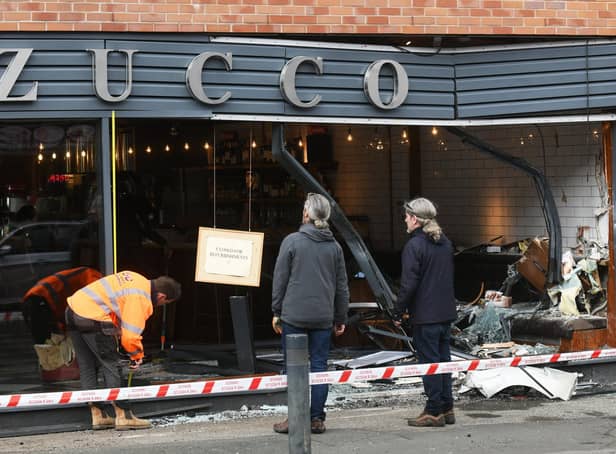The aftermath damage at Zucco restaurant in Meanwood (photo: Gary Longbottom)