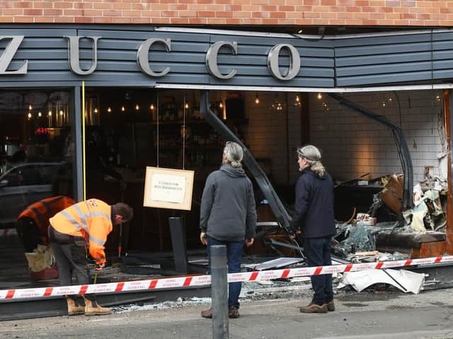 The aftermath damage at Zucco restaurant in Meanwood (photo: Gary Longbottom)