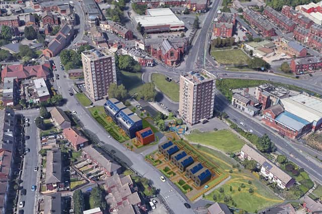 A CGI image of what the new Leeds Community Homes development will look like in Armley.