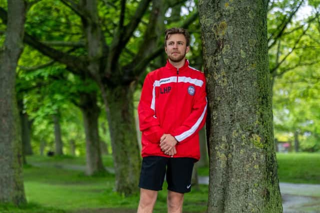 Leeds student Alex Lewis will complete as many as 30 laps of Woodhouse Moor after pledging to run a mile for every £25 donated to his fundraising appeal. Picture: James Hardisty