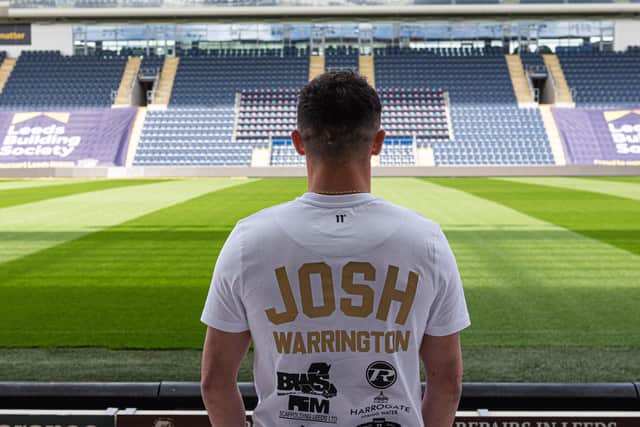 Josh Warrington looks out onto the Headingley pitch (Picture: Luke Holroyd)