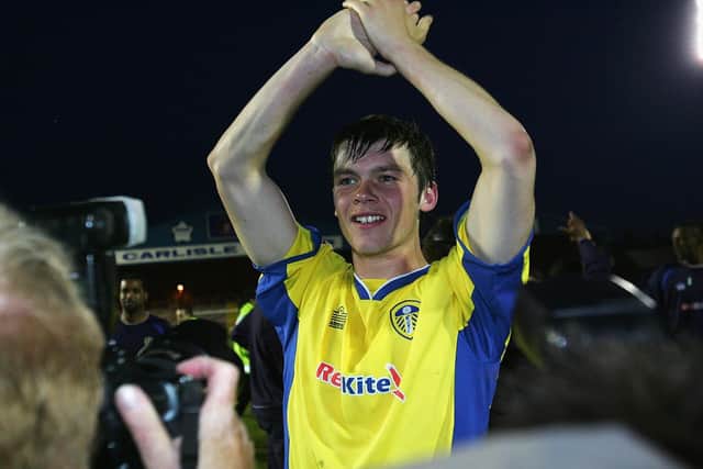 Jonny Howson celebrates at full time after his last minute winner say off Carlisle United in the play-off semi-final second leg at Brunton Park in May 2008. PIC: Getty