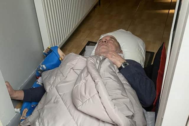 Martin Kilgallon said his father David, 71, was forced to lie with half of his body sticking out of the door because they were told by paramedics not to move him.