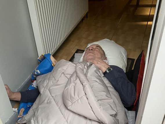 Martin Kilgallon said his father David, 71, was forced to lie with half of his body sticking out of the door because they were told by paramedics not to move him.