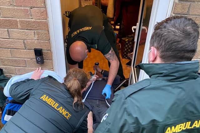 Martin said the paramedics were brilliant but was fuming that his vulnerable dad was left to wait for nearly four hours.