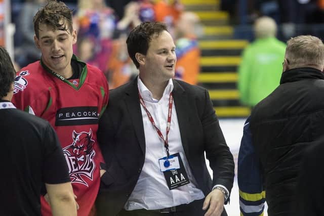 Todd Kelman, managing director of Cardiff Devils, played under Dave Whistle at Bracknell and Belfast, winning a Superleague title with each team. Picture courtesy of Scott Wiggins/EIHL.