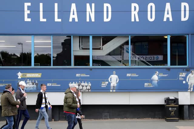 Leeds United fans arriving at Elland Road for the final game of the 2020/21 season. Picture: Richard Sellers/PA Wire