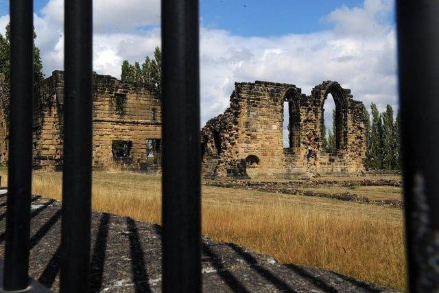 These monastic ruins are located near Barnsley.