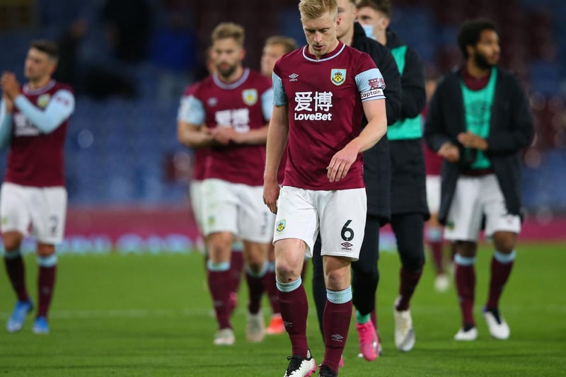 Fourth bottom latest time around, Sean Dyche's Clarets are expected to stick around again. Burnley are 15th favourites to win the division at 1000-1 and fifth favourites to go down at 11-4. Photo by ALEX LIVESEY/POOL/AFP via Getty Images.