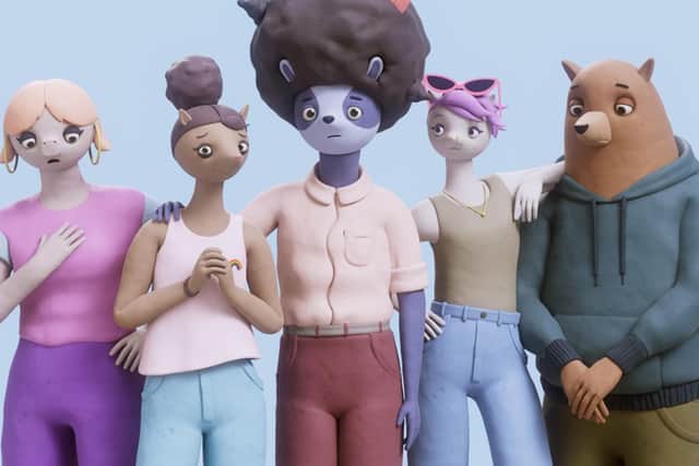 Library image from a mental wellbeing campaign by Aardman Animations and Loughborough University