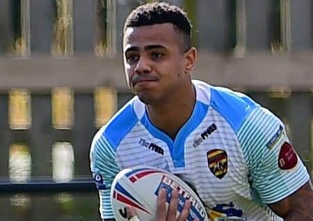 Andy Gabriel, a try scorer for Dewsbury Rams in their defeat at London Broncos on Sunday. Picture: Paul Butterfield.