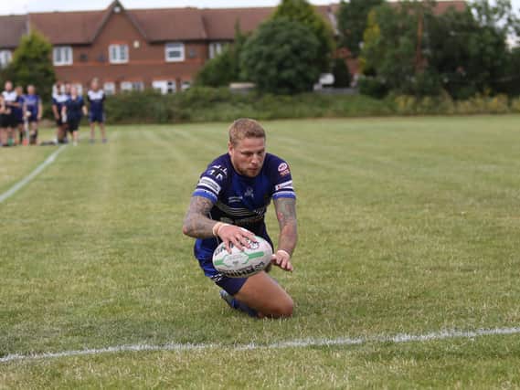 Lee West was among Hunslet Warroiors' try scorers against Oulton. Picture by Hunslet Warriors.