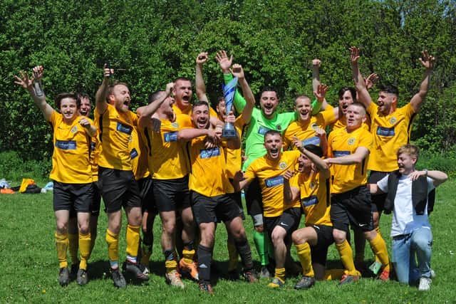 North Leodis-  the unbeaten winners of Leeds Combination League Division 4. Picture: Steve Riding.