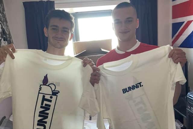 A pair of students from Leeds Beckett University have launched their own clothing brand and website from a bedroom - which has sold out of stock in one day.