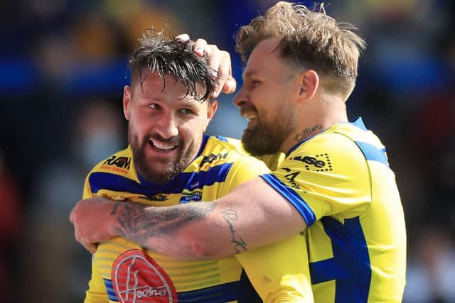 Half-back partners Gareth Widdop and Blake Austin are one of the reasons by Warrington Wolves have hit form in time for Saturday's Challenge Cup semi-final with Castleford. Picture: Mike Egerton/PA Wire.