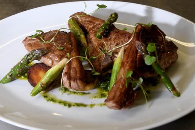 Will's lamb chops with with asparagus and jersey royals