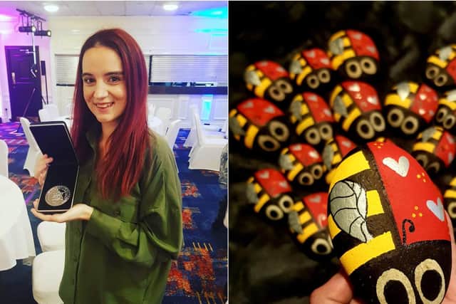 Ashlee Holt, 29, created the Remembugs project in 2019 - a painted pebble in the form of a ladybird, with each named after someone who has passed away.