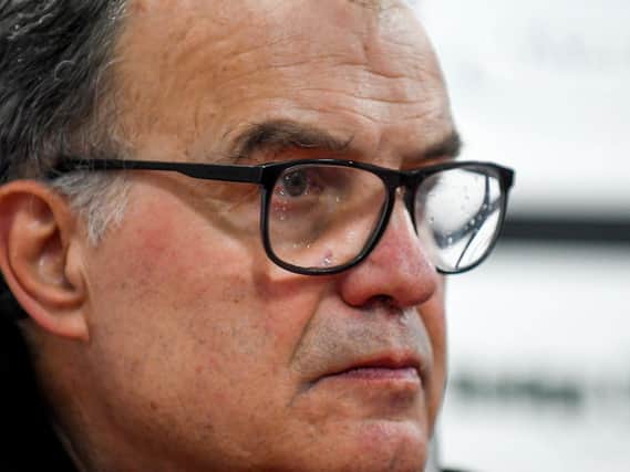 SPARRING SESSION - Marcelo Bielsa's interactions with the media are still a source of fascination for Leeds United fans in West Yorkshire and beyond. Pic: Getty