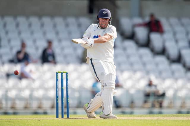 Yorkshire's Gary Ballance hits out on his way to a half century against Sussex. Picture by Allan McKenzie/SWpix.com