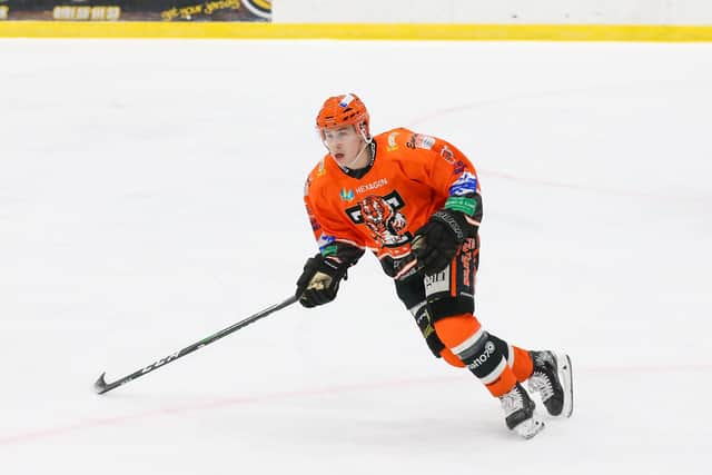 Kieran Brown has been able to gain valuable ice time with Widnes Wild. Picture courtesy of Andy Bourke/Podium Prints.