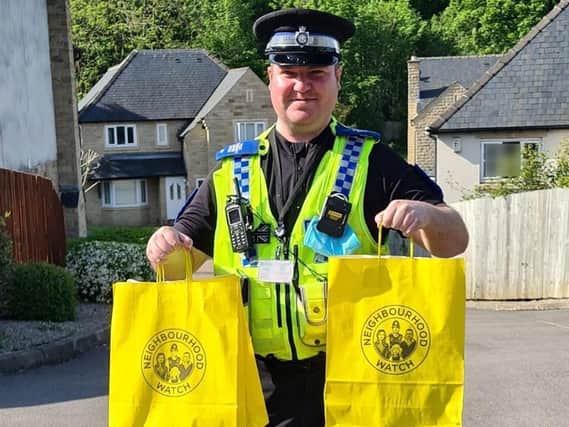 Officers have been distributing crime prevention packs in Roundhay (photo: West Yorkshire Police)