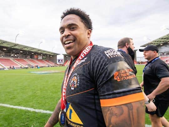 Jubilant Jordan Turner with his semi-final man of the match award. Picture by Allan McKenzie/SWpix.com.