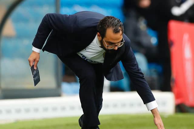 KEY DATES NEAR: For Leeds United and director of football Victor Orta, above, pictured touching the Elland Road turf before the 2020-21 Premier League season finale against West Brom. Photo by LYNNE CAMERON/POOL/AFP via Getty Images.