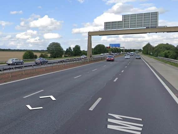 The M1 motorway stock image