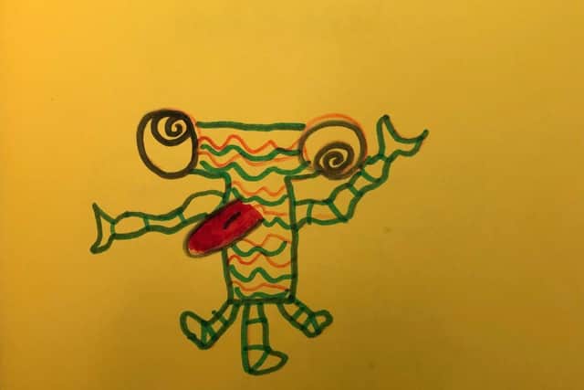 Nicolae's drawing of Tic the Monster