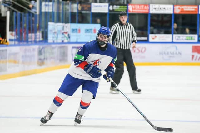 Jordan Griffin, pictured in action for GB Under-18s in Hungary in 2019. Picture courtesy of Andy Bourke/Podium Prints.