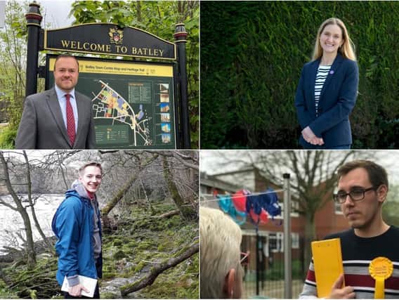 A total of 16 candidates will contest the Batley and Spen by-election. Pictured is four of them. From left to right clockwise: Ryan Stephenson candidate for the Conservatives, Kim Leadbeater candidate for Labour, Tom Gordon candidate for the Liberal Democrats and Corey Robinson for the Yorkshire Party.