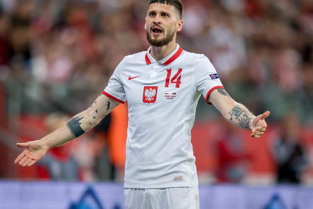 ON THE BENCH: Leeds United's Polish international midfielder Mateusz Klich. Photo by Thomas Eisenhuth/Getty Images.