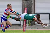 Alex Brown scored two tries on his Hunslet debut agianst Rochdale. Picture c/o Hunslet RLFC.