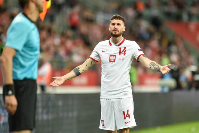 Leeds United midfielder Mateusz Klich in action for Poland. Pic: Getty