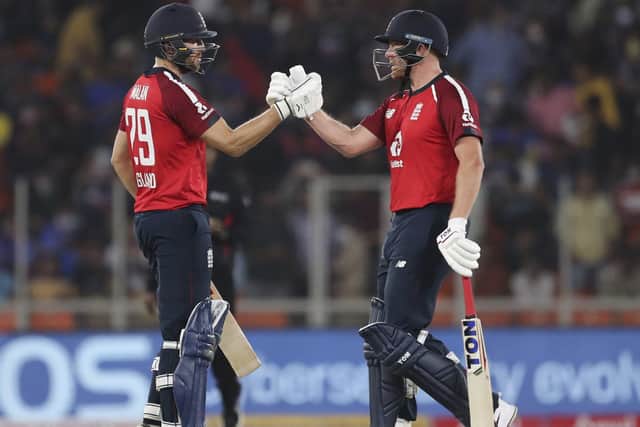 England duo Jonny Bairstow, right, and Dawid Malan should help ensure Yorkshire Vikings get off to a solid start in this year's Vitality T20 Blast. Picture: AP/Aijaz Rahi