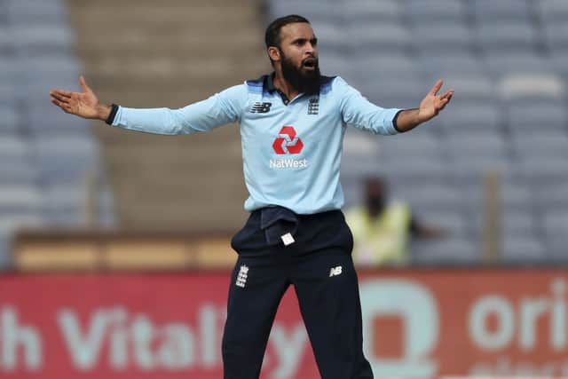 England's Adil Rashid is available once again for Yorkshire. Picture: AP/Rafiq Maqbool