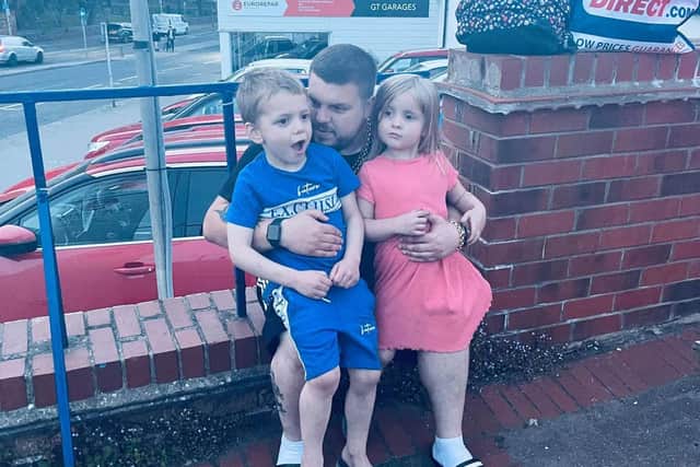 Adam Newby, his partner and three young children were stranded in a Scarborough car park for eight hours
