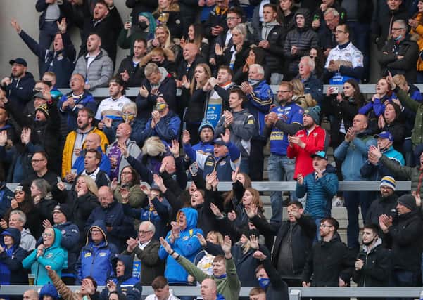 Leeds Rhinos fans got a recent taste of the live action but it didn't last long after the upcoming game with St Helens was postponed owing to positive Covid-19 test results in the camp. Picture: Alex Whitehead/SWpix.com.